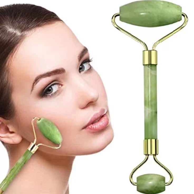 Rolinho de Pedra de Jade Massageador Facial